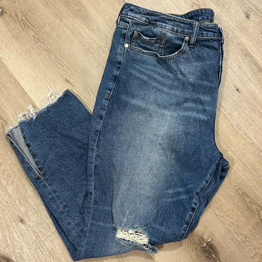Torrid Straight Classic Denim High-Rise Studded Jeans